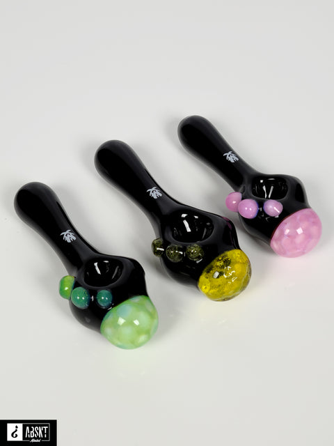 Mathematix black spoon with colored marble head