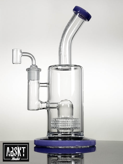 Glass Mini Rig Cluster Percolator with Curved Downstem