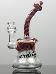 Dutch 8'' fat bottom bong with colored neck