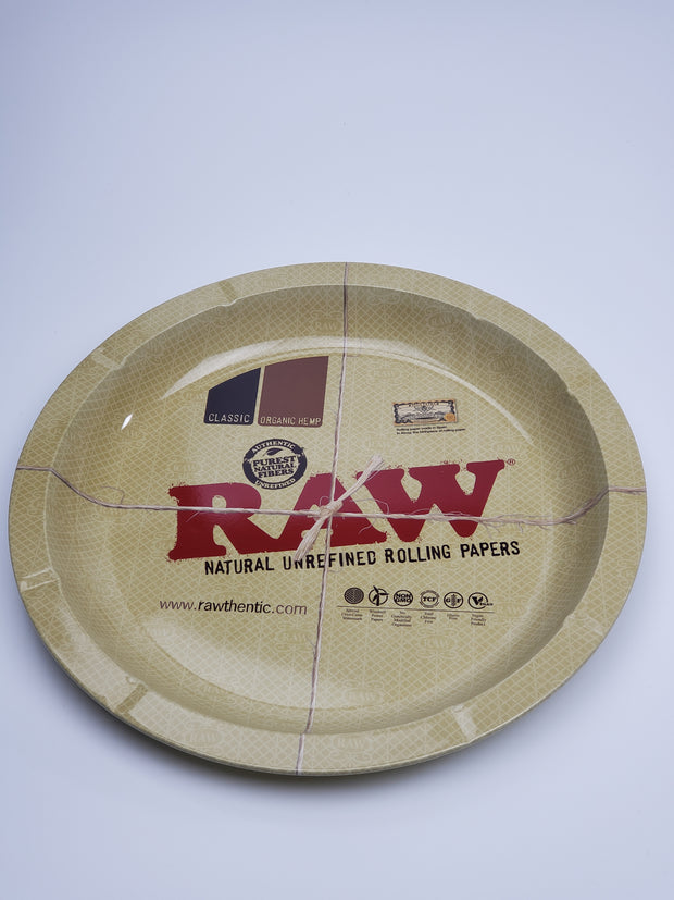 Raw large round rolling tray