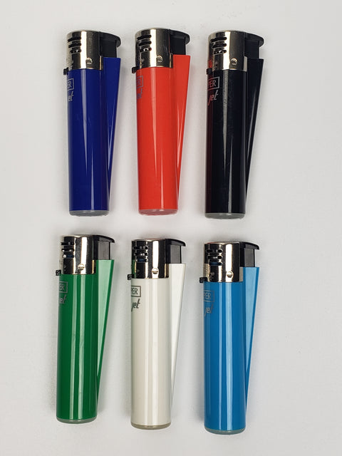 Multi color clipper jet lighters