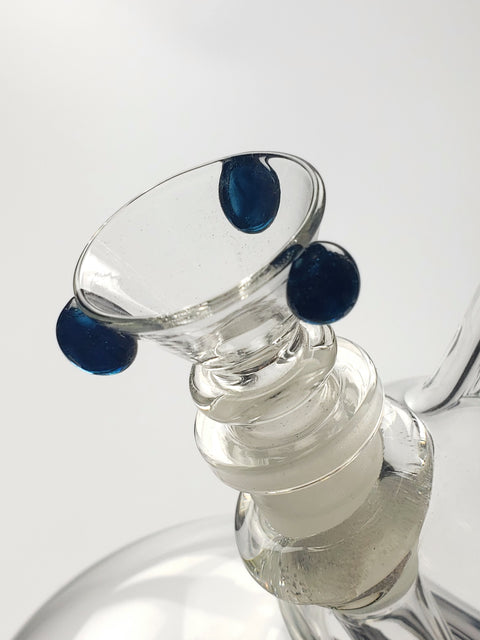 10" Hvy mini beaker with blue lip