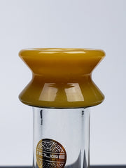 Bougie mini pinched beaker with yellow mouthpiece & shower-head