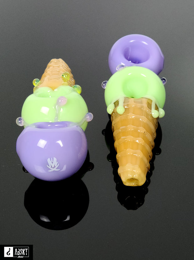 Mathematix Pink/Green slime double scoop cone