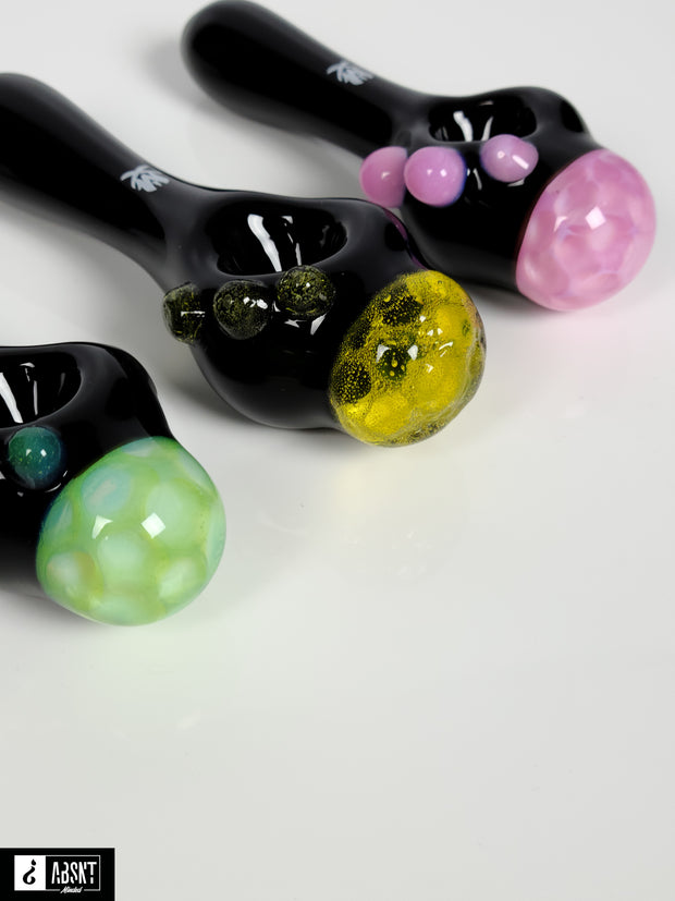 Mathematix black spoon with colored marble head