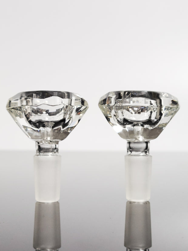2" Clear glass diamond bowl