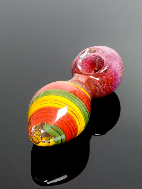 Rasta bubble spoon with pink bowl