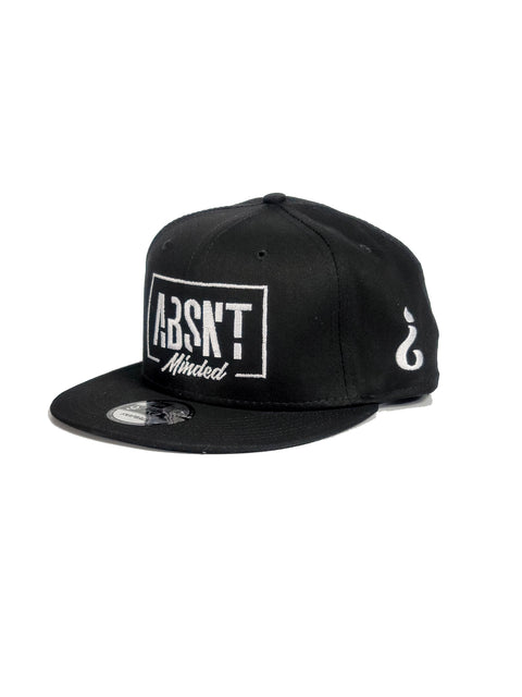 Absnt Minded black snapback hat