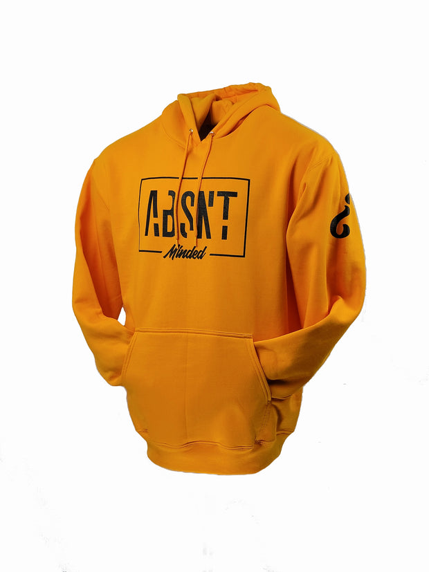 Absnt Minded Gold with Black print hoodie