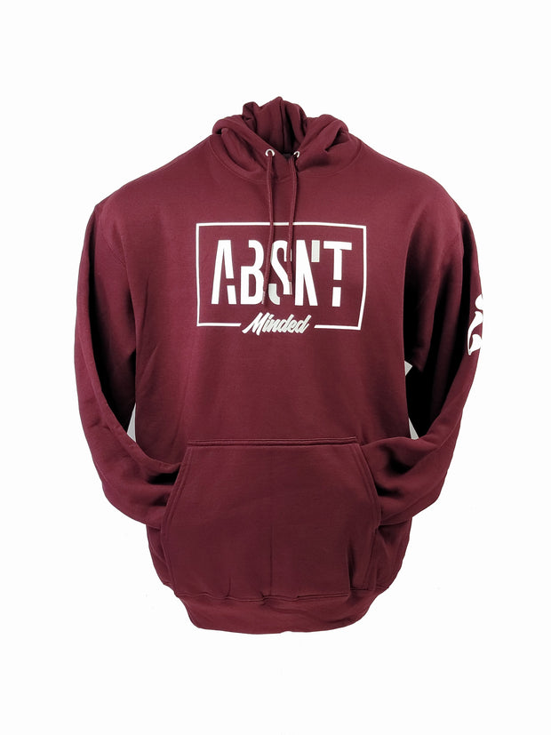 Absnt Minded Maroon with white print hoodie