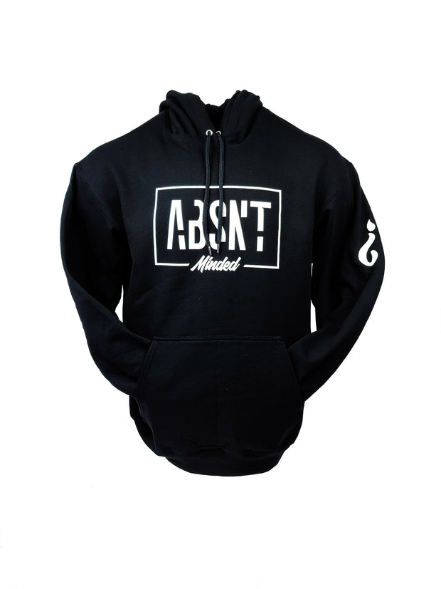 Absnt Minded Black with white print hoodie