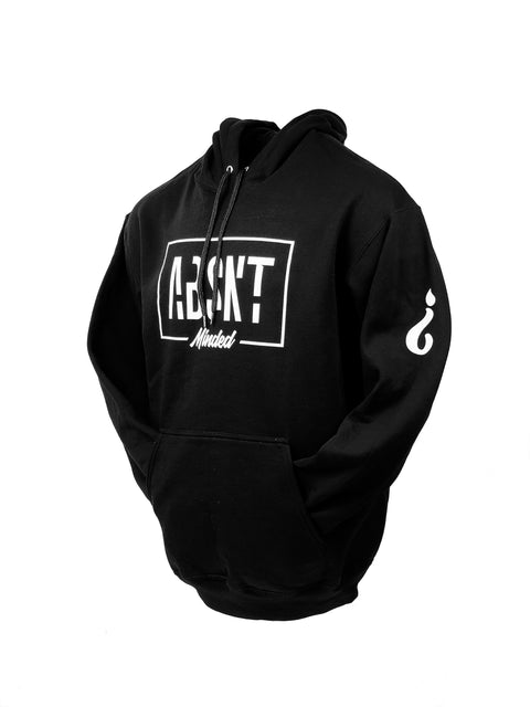 Absnt Minded Black with white print hoodie