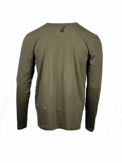 Absnt Minded long sleeve military green t-shirt