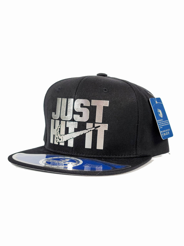 "Just Hit It" black snapcack with Silver