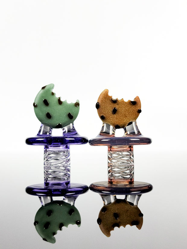 Cookie Spinner caps by Morrison glass