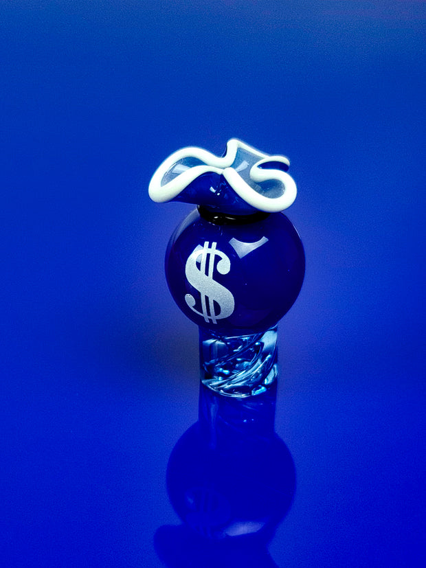 JAG Money Bag Spinner caps by artist "Just Another Glass Blower"