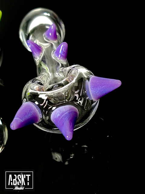 Mathematix clear glass pipe with slime spikes